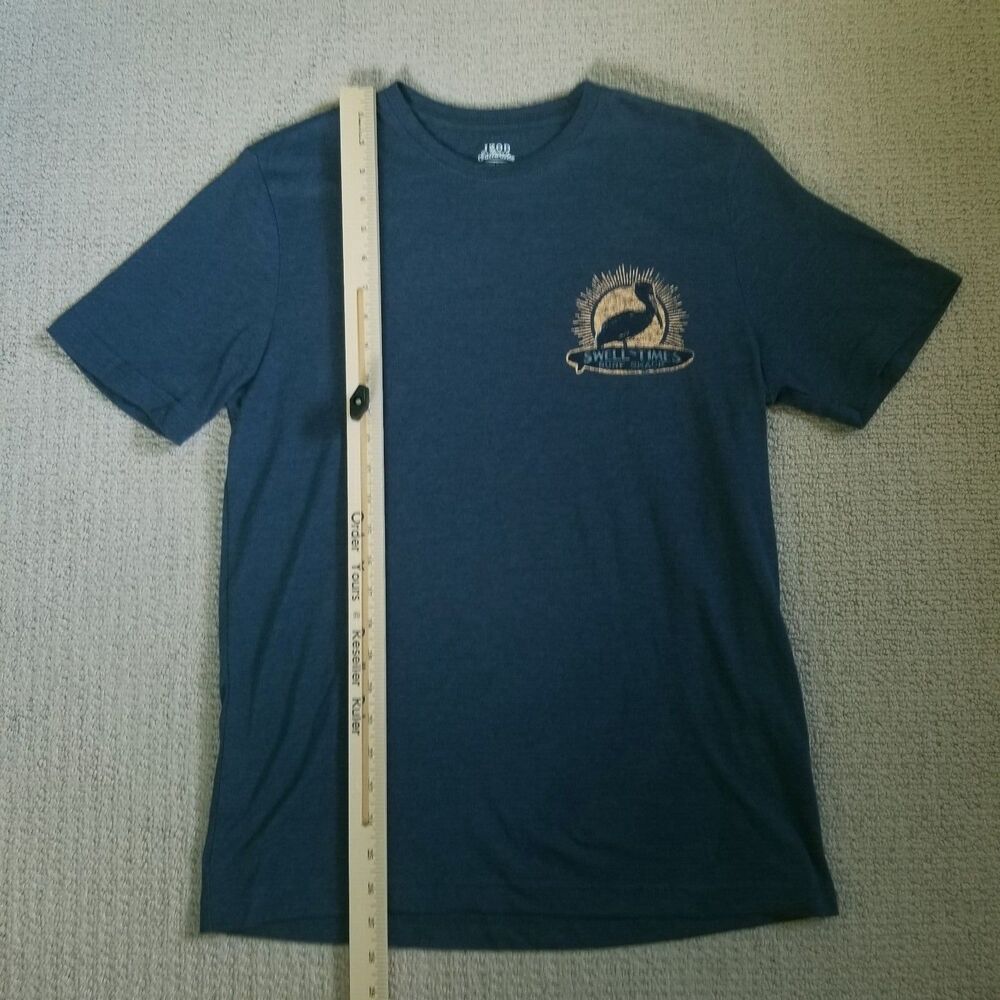 IZOD Saltwater Tshirt Unisex Small Blue SWELL TIMES SURF SHACK Beach Surfing - Picture 6 of 9